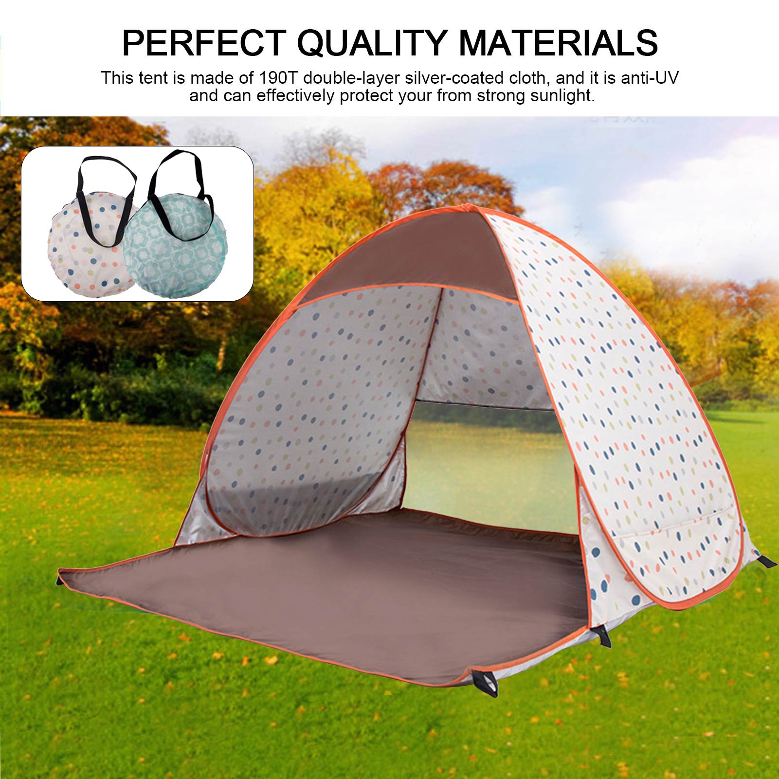 Cheap Goat Tents Beach Tent Outdoor Instant Pop up Open Tents Waterproof Anti UV Sun Shelter With Pegs UV Protection Camping Fishing Tent Tents 